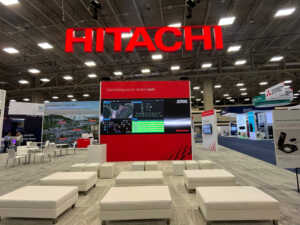 Hitachi 60' x 50' island trade show exhibit
