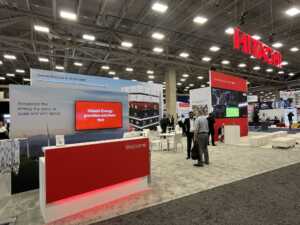 Hitachi custom island booth