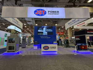 JST Power Equipment custom 40' x 40' booth