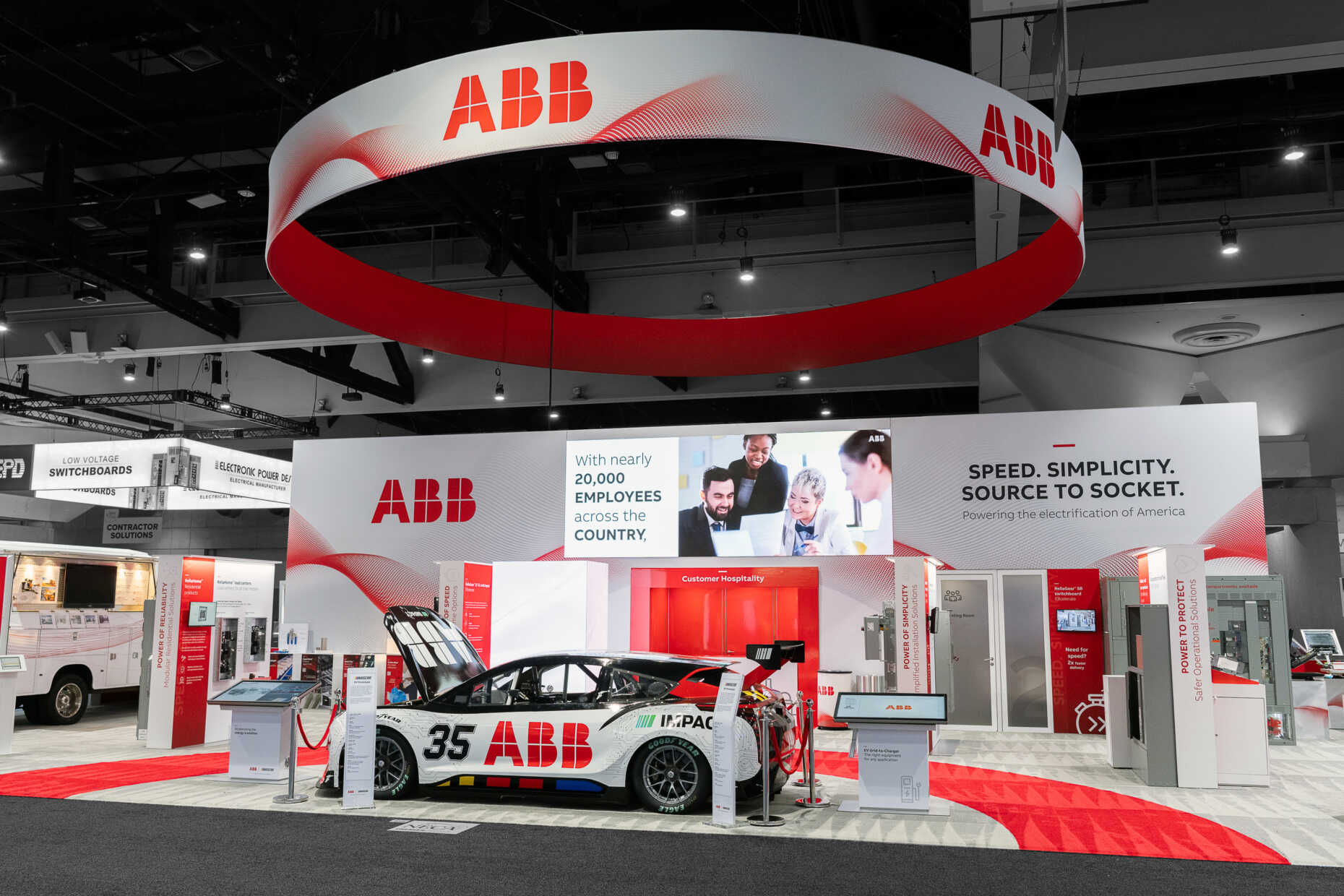 ABB 80’ x 40’ island booth