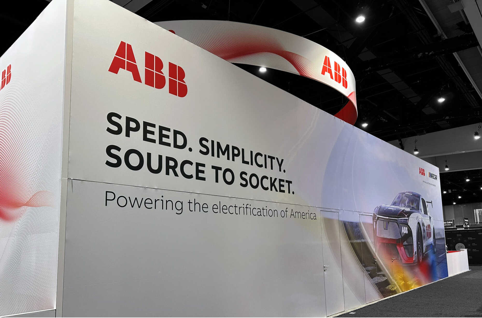 Custom trade show booth graphics for ABB