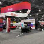Trade show booth exhibit at SEMA 2025 for Avery Dennison
