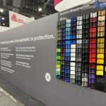 Trade show booth exhibit at SEMA 2025 for Avery Dennison