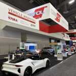Trade show booth exhibit at SEMA 2025 for Orafol and KPMF