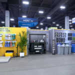 Trade show booth demo at ISSA 2025 for Rubbermaid
