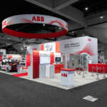 Trade show booth exhibit at NECA 2024 for ABB