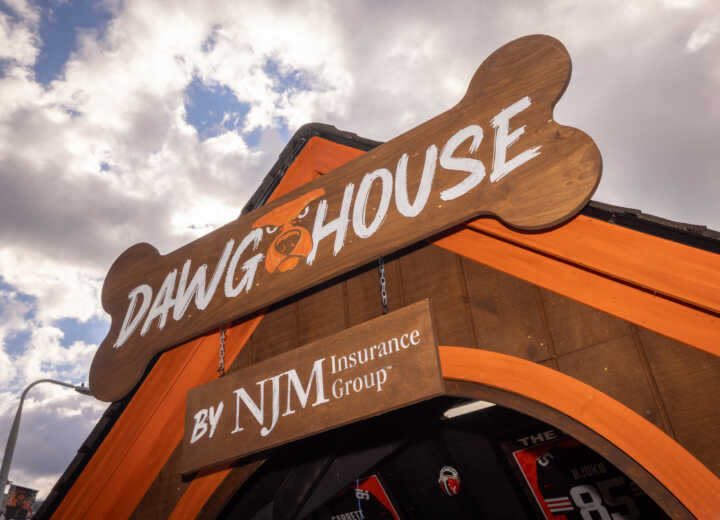 Event display Cleveland Browns Dawg House by NJM Insurance