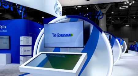 Trade show booth exhibit at SNMMI 2025 for Telix