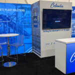 Rental booth inline exhibit for Columbia Machine at World of Concrete