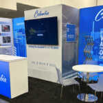 Rental booth inline exhibit for Columbia Machine at World of Concrete