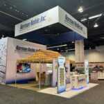 Custom island exhibit trade show booth for Norman Noble at MD&M West 2026