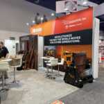 Custom island trade show exhibit for L&M Mesabi at ConExpo 2026