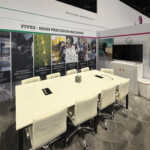 Custom split island booth for Fives Pietro at IMTS 2026