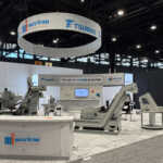 Split island custom booth for Mayfran at IMTS Custom rental exhibit for Jergens at IMTS 2026