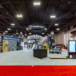 Custom double deck two story multi level exhibit for Southwire at NECA 2026