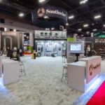 Custom double deck two story multi level exhibit for Southwire at NECA 2026