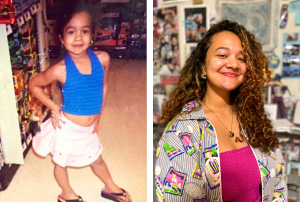 Cristii Rodriguez as a young person and as an adult