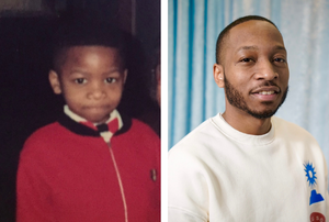 Edward Pinder as a young person and as an adult