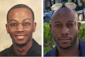 Lawrence Cox as a young person and as an adult