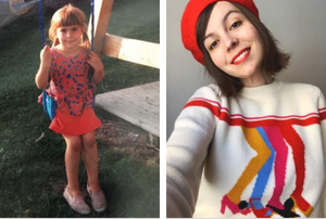 Lisa Pennell as a young person and as an adult