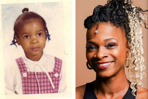 Tracie Jiggetts as a young person and as an adult
