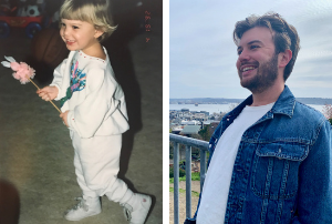 Sean FitzPatrick as a child and as an adult