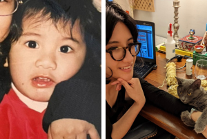 Lauren Galang as a child and adult.