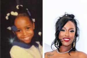 Rukiyyah Shakir as a child and adult.
