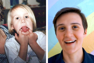 Ariel Beach-Westmoreland as a child and as an adult