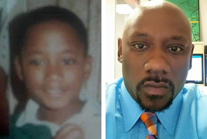 DeWayne Johnson as a child and as an adult