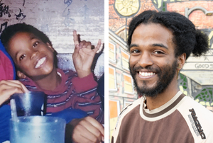 DeVonn Caldwell as a child and as an adult