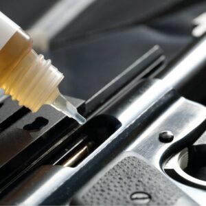 Applying Zerust gun oil to lubricate gun parts and prevent rust