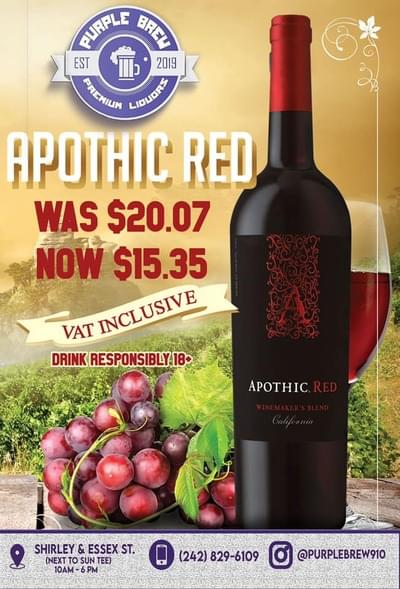 Red Wine - $15.35