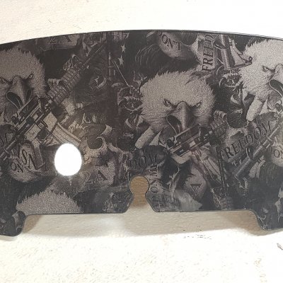 4.5", 1996-2013 Freedom Isn't Free, Dark Xharcoal Silver, GLOSS
