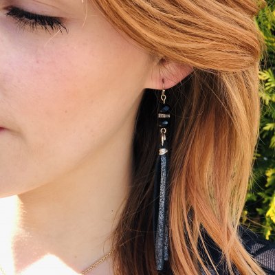 Black Sugar Tassle Earrings