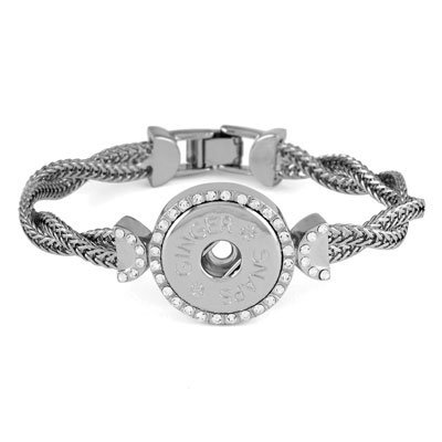 Ginger Snaps Braided Wrist 1-Snap Bracelet