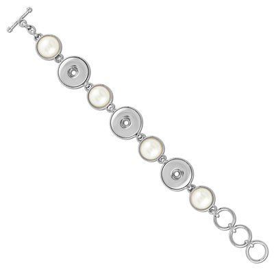 Ginger Snaps 3-Snap Pearl Bracelet