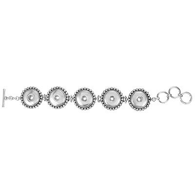 Ginger Snaps 5 Snap Metal Bracelet