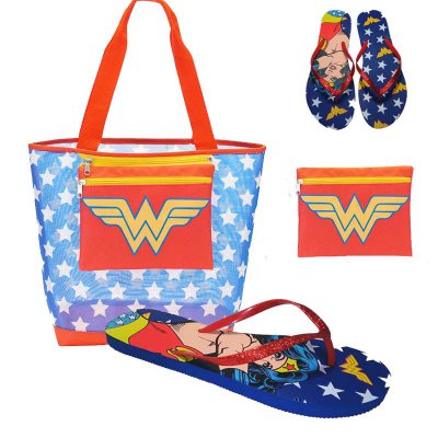 Wonder Woman Beach Tote w-Removable Pouch