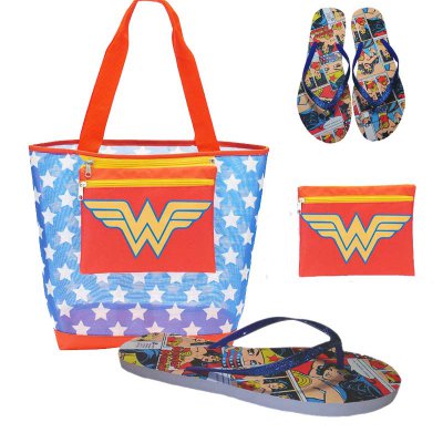 Wonder Woman Beach Tote w-Removable Pouch