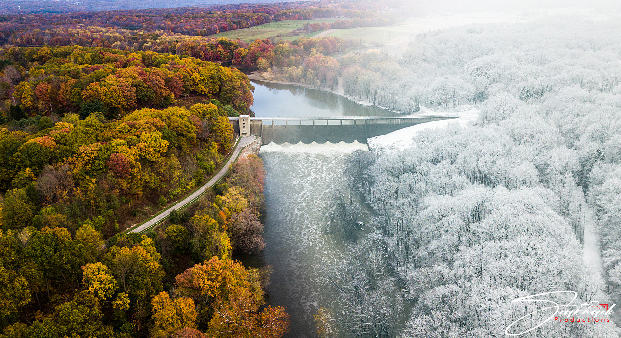 Shenango Dam Fall Winter