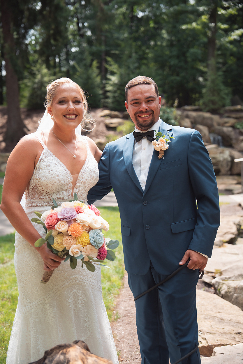 Couple portrait from a real Yankee Lake Ballroom wedding