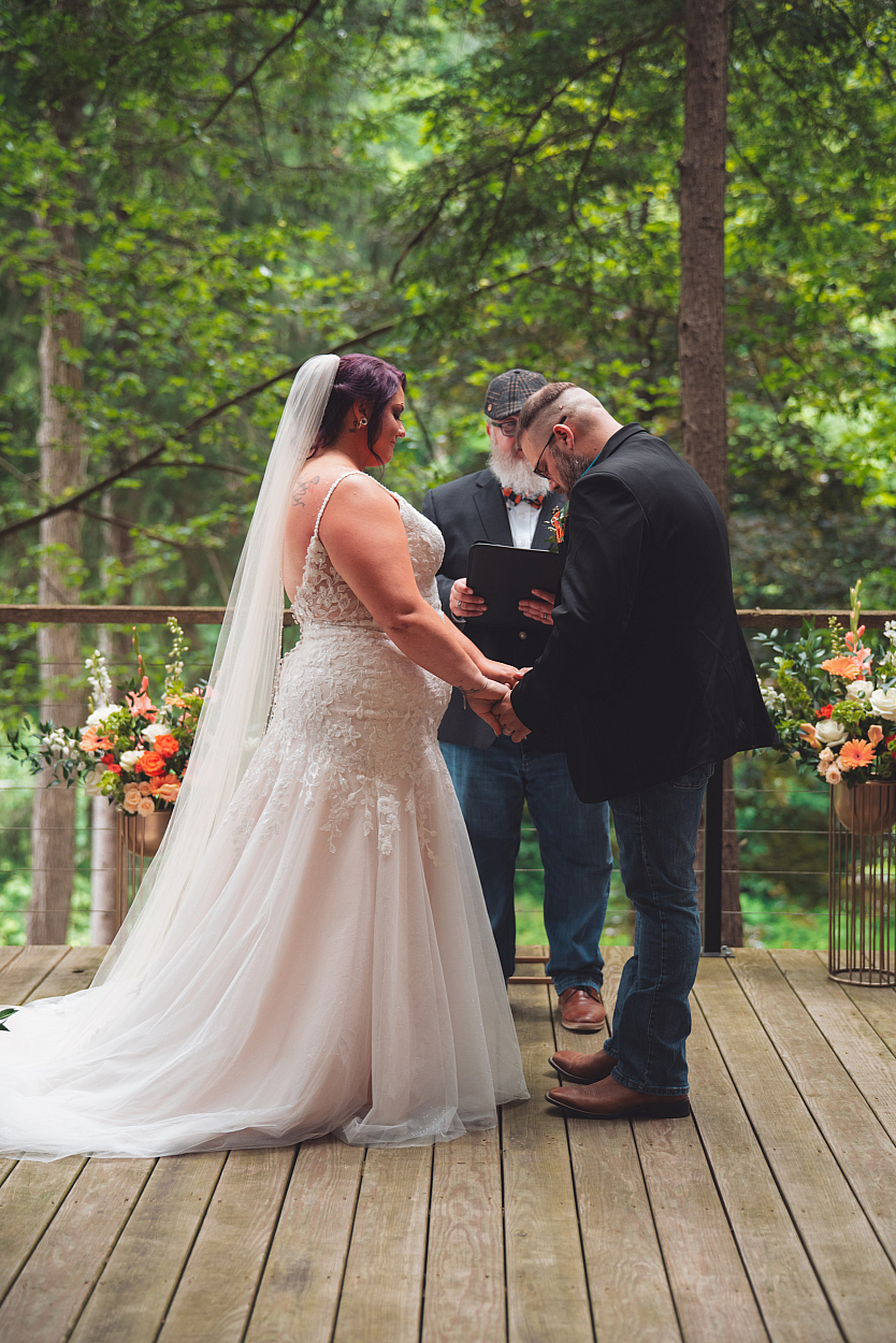 Woodland ceremony at The Lodge at Water's Edge