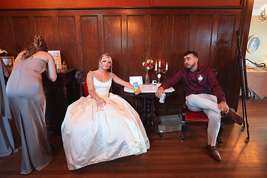 Rylee and Lucas inside the historic Von Isley Estate mansion