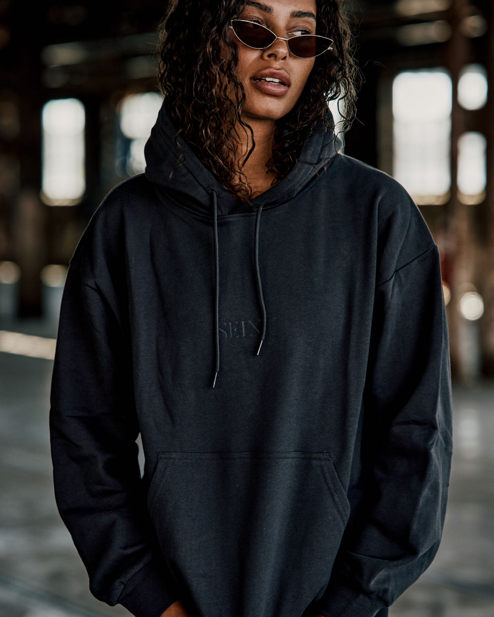 Reclaimed Vintage Hoodie - Charcoal - XS