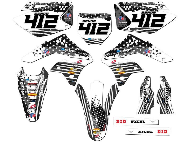 2006 2007 2008 KXF 250 GRAPHICS KIT KAWASAKI KX250F KX F 250F DECO