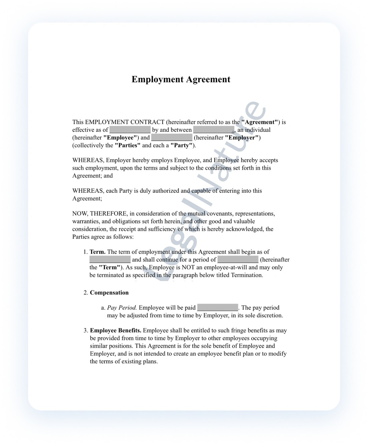 Employment Contract document preview