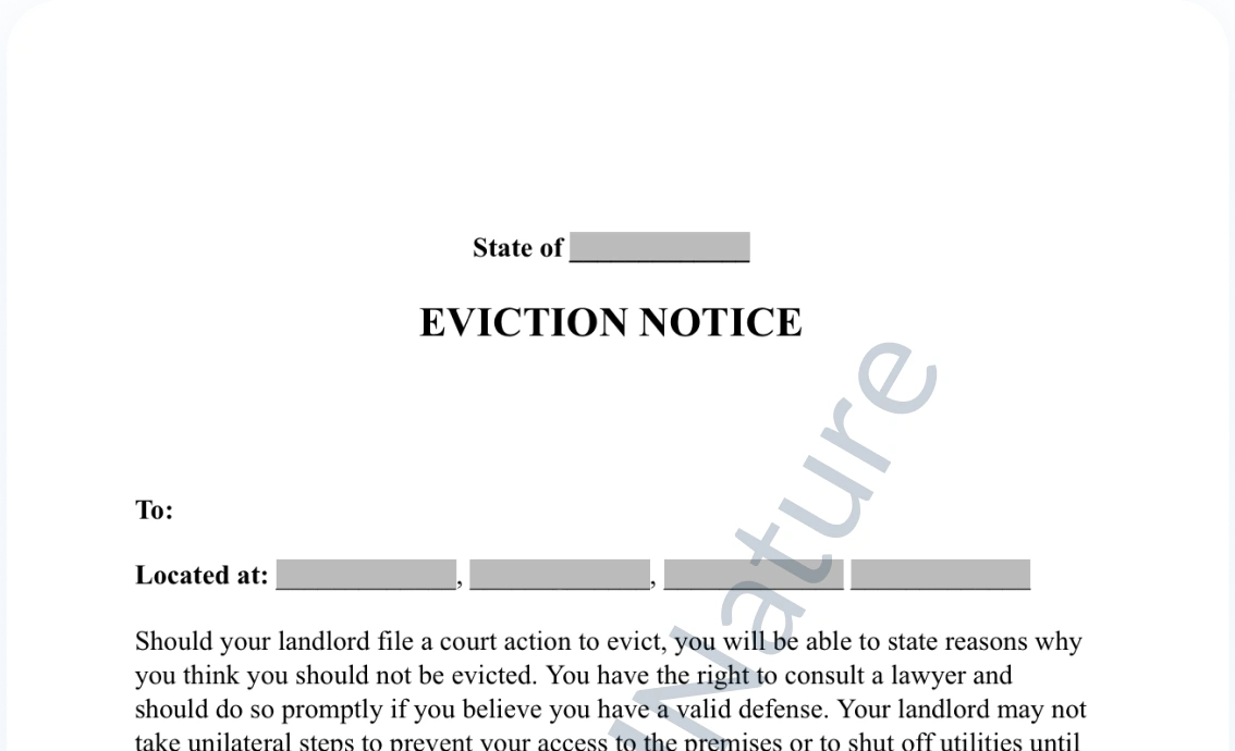 Eviction Notice document preview