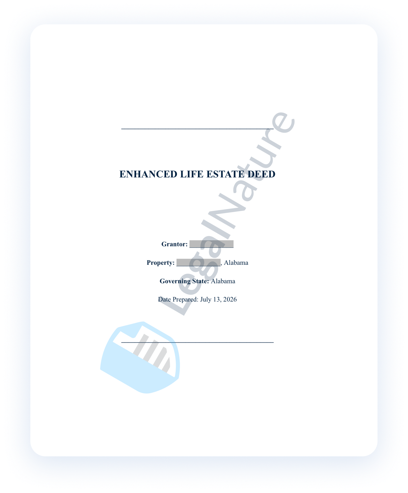 Lady Bird Deed document preview