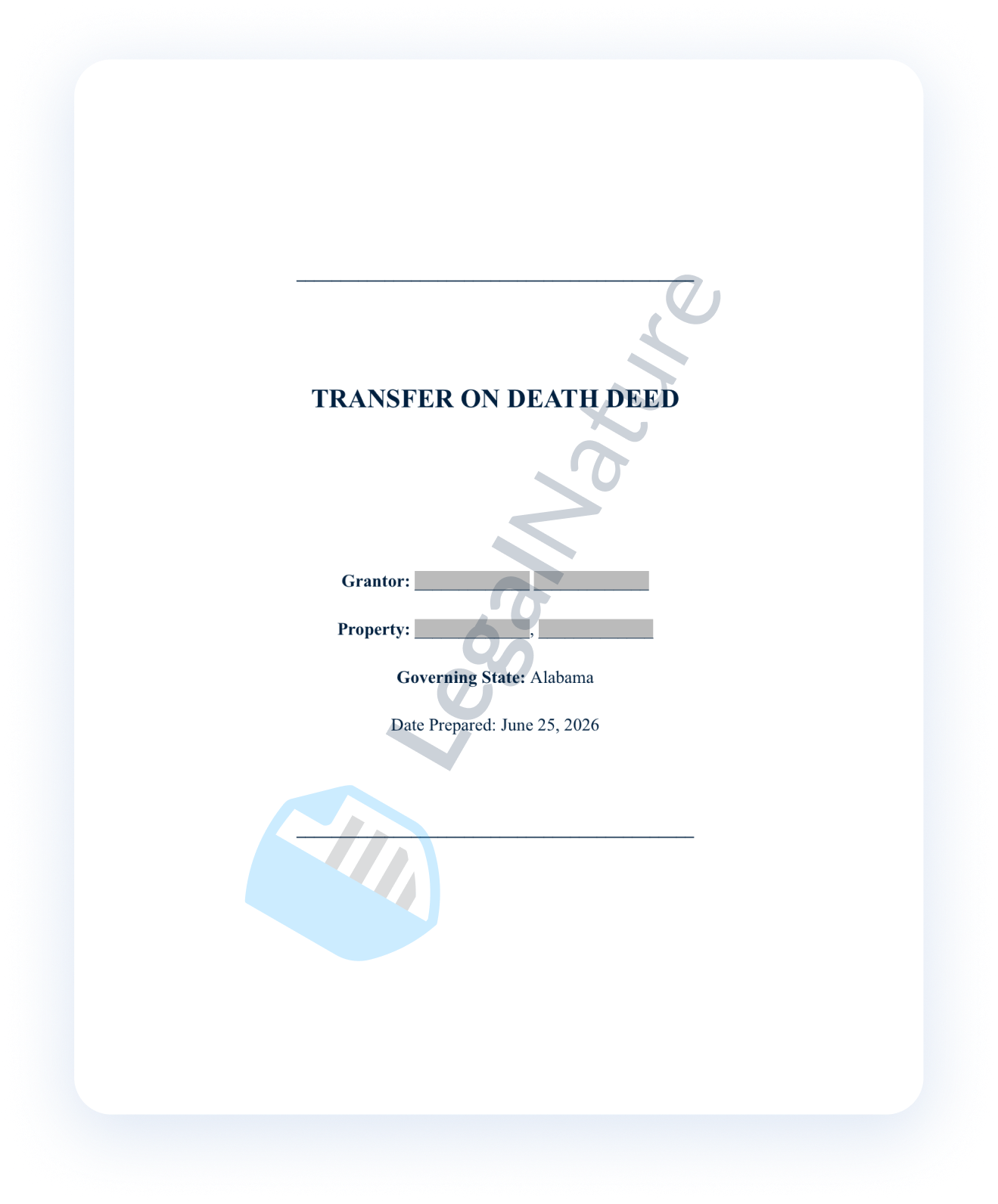 Transfer on Death Deed document preview
